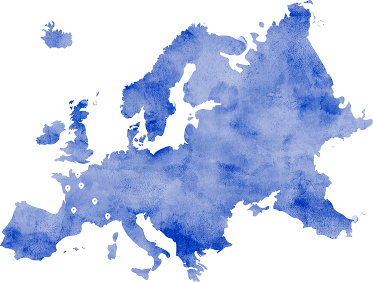 carte europe 6 campus D.E.E en France