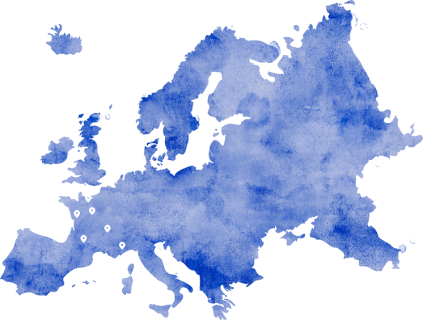 carte europe 6 campus D.E.E en France